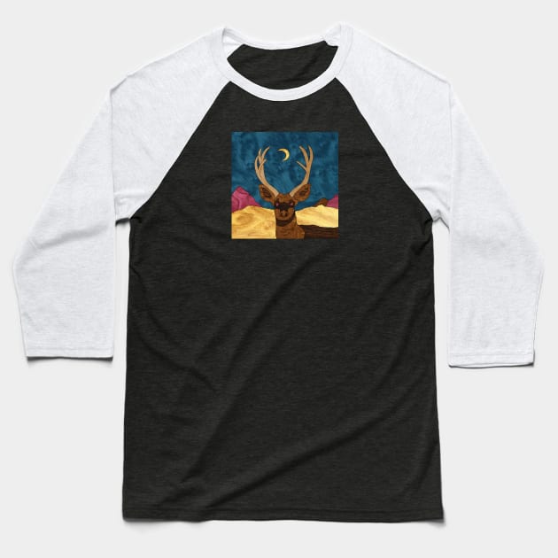 Mule Deer Baseball T-Shirt by Gregg Standridge